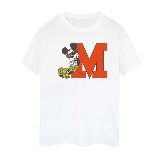 Disney Womens/Ladies Mickey Mouse Leopard Trousers Cotton Boyfriend T-Shirt
