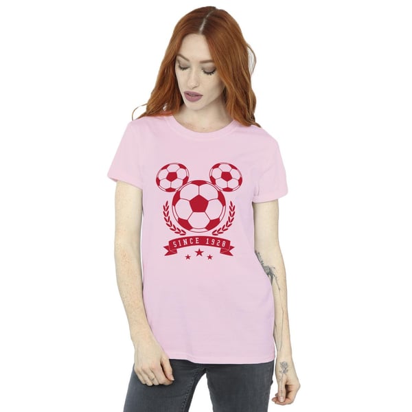 Disney Womens/Ladies Mickey Football Head Cotton Boyfriend T-Shirt