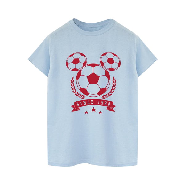 Disney Womens/Ladies Mickey Football Head Cotton Boyfriend T-Shirt