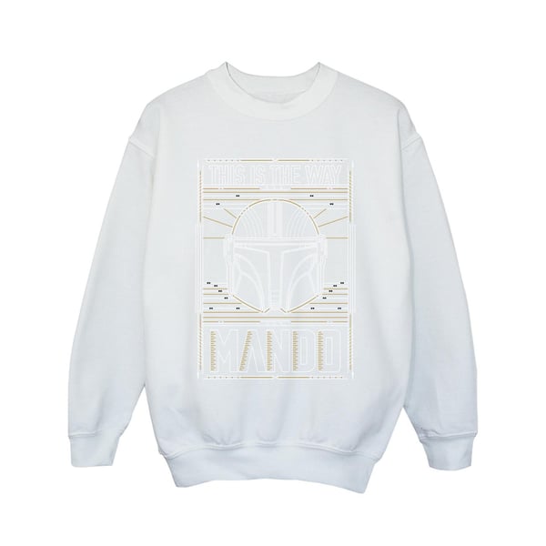 Star Wars Girls The Mandalorian The Way Outline Helm Tröja