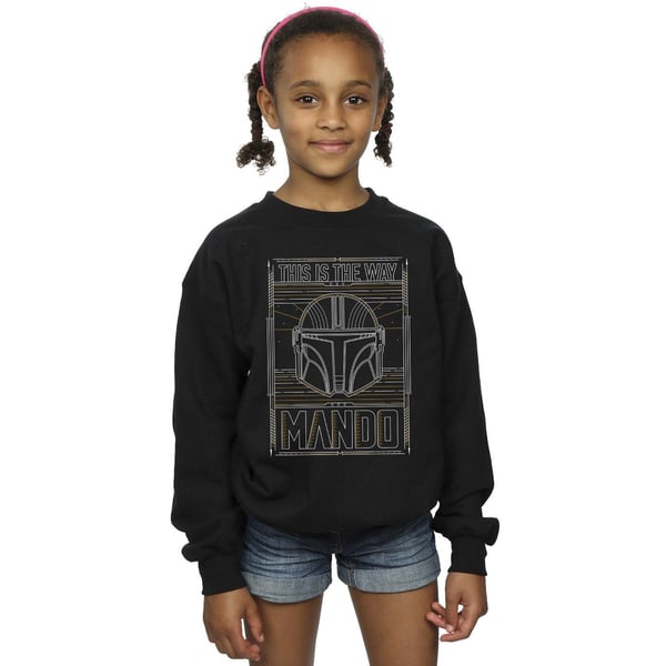 Star Wars Girls The Mandalorian The Way Outline Helm Tröja