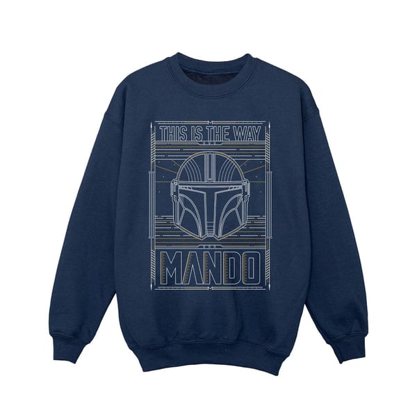 Star Wars Girls The Mandalorian The Way Outline Helm Tröja