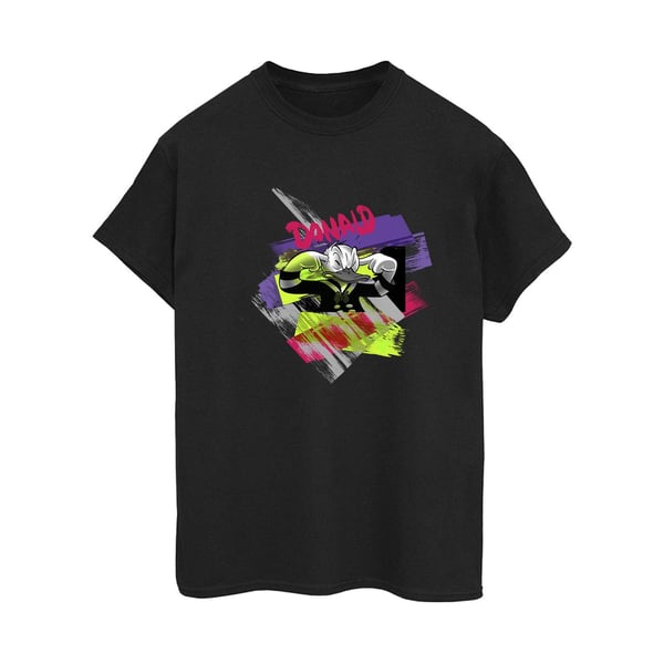 Disney Womens/Ladies Donald Duck Ear Plug Bright Cotton Boyfriend T-Shirt