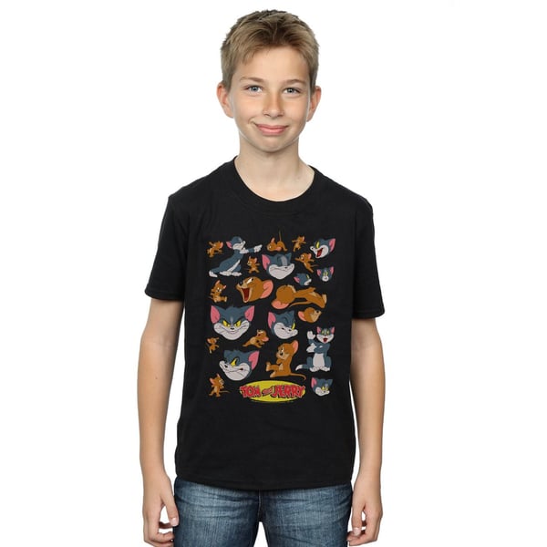 Tom And Jerry Boys Many Faces T-Shirt