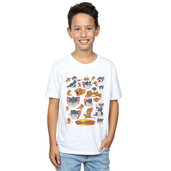 Tom And Jerry Boys Many Faces T-Shirt