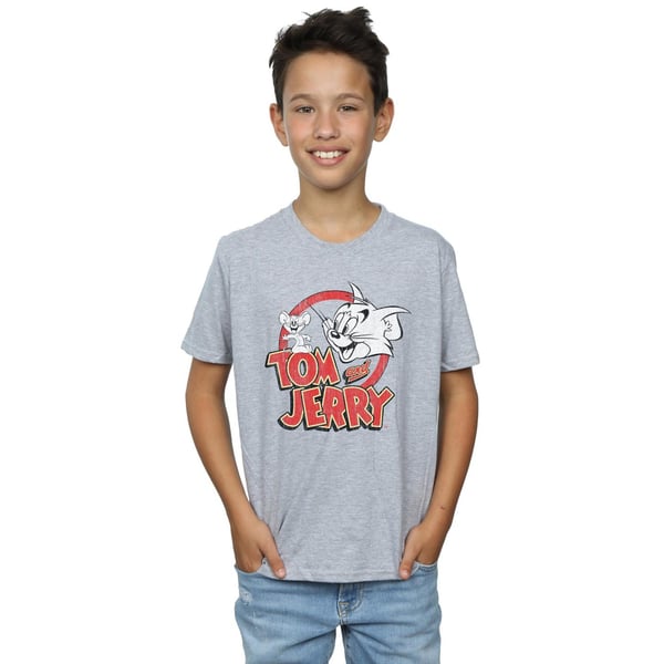 Tom And Jerry Boys Distressed Logo T-Shirt