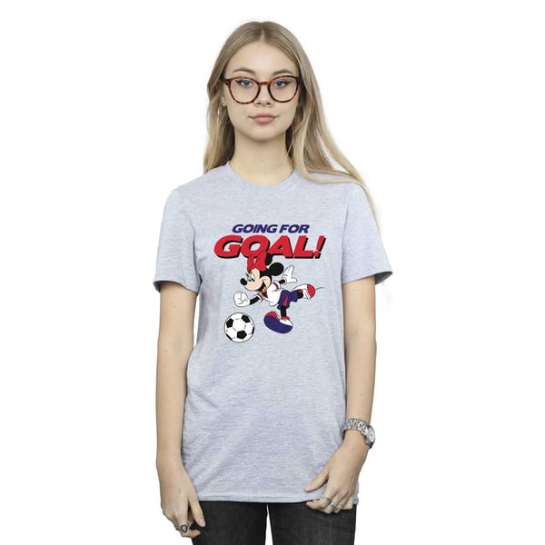 Disney Womens/Ladies Minnie Mouse Going For Goal Cotton Boyfriend T-Shirt