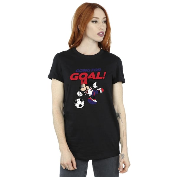 Disney Womens/Ladies Minnie Mouse Going For Goal Cotton Boyfriend T-Shirt