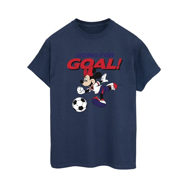 Disney Womens/Ladies Minnie Mouse Going For Goal Cotton Boyfriend T-Shirt