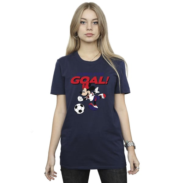 Disney Womens/Ladies Minnie Mouse Going For Goal Cotton Boyfriend T-Shirt