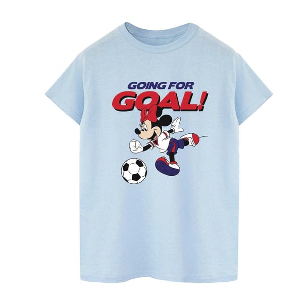 Disney Womens/Ladies Minnie Mouse Going For Goal Cotton Boyfriend T-Shirt