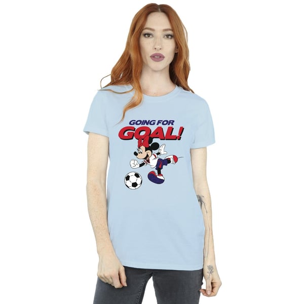 Disney Womens/Ladies Minnie Mouse Going For Goal Cotton Boyfriend T-Shirt