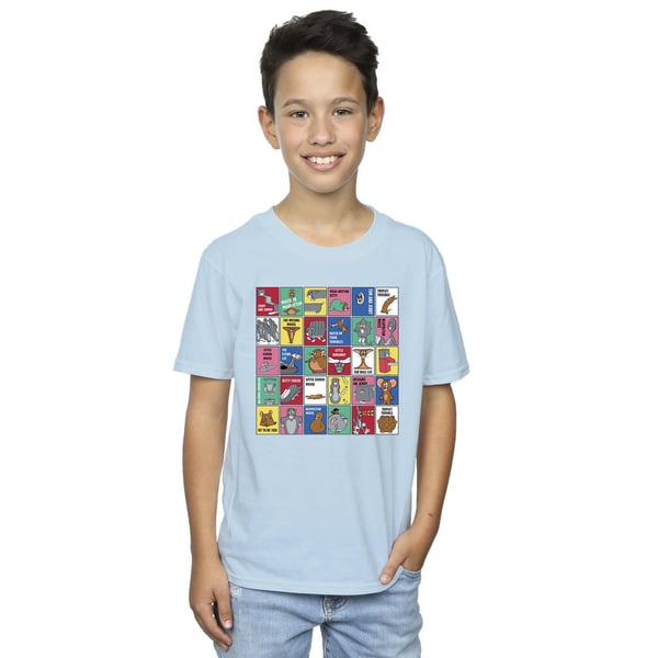 Tom And Jerry Boys Grid Squares T-Shirt