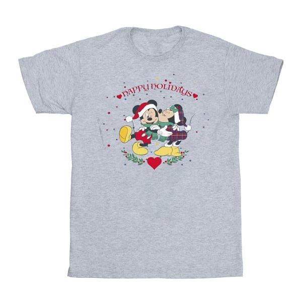 Disney naisten/naisten Mikki Hiiri Mikki Minni joulu puuvillainen Boyfriend T-paita
