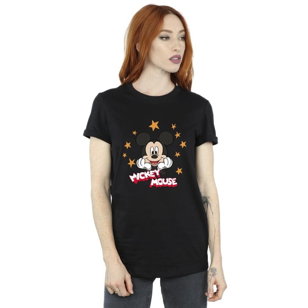 Disney Womens/Ladies Mickey Mouse Stars Cotton Boyfriend T-Shirt
