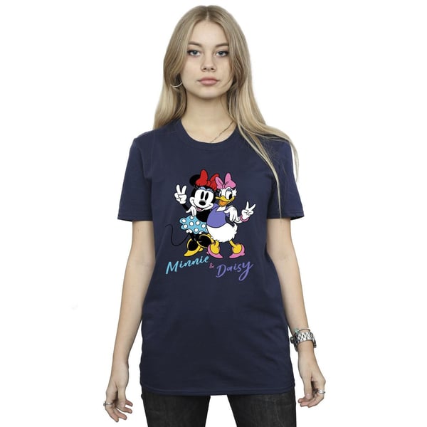 Disney Womens/Ladies Minnie Mouse And Daisy Cotton Boyfriend T-Shirt
