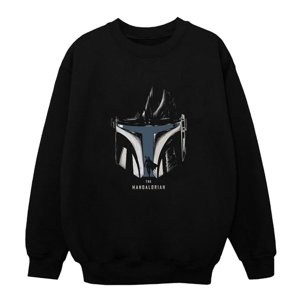 Star Wars Womens/Ladies The Mandalorian Helmet Silhouette Sweatshirt