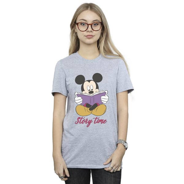Disney Womens/Ladies Mickey Mouse Story Time Cotton Boyfriend T-Shirt