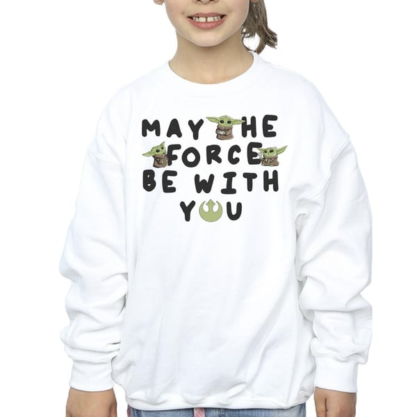 Star Wars Girls The Mandalorian Grogu May The Force Be With You Sweatshirt
