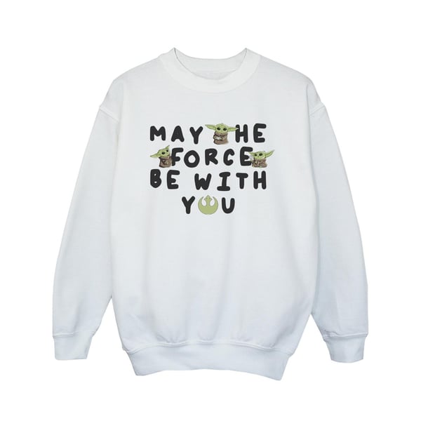 Star Wars Girls The Mandalorian Grogu May The Force Be With You Sweatshirt