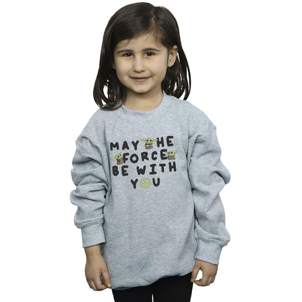 Star Wars Girls The Mandalorian Grogu May The Force Be With You Sweatshirt