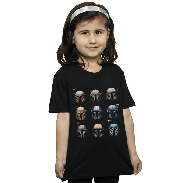 Star Wars Girls The Mandalorian Helmet Display Cotton T-Shirt