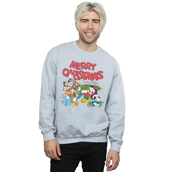 Disney Mens Mickey And Friends Winter Wishes Sweatshirt