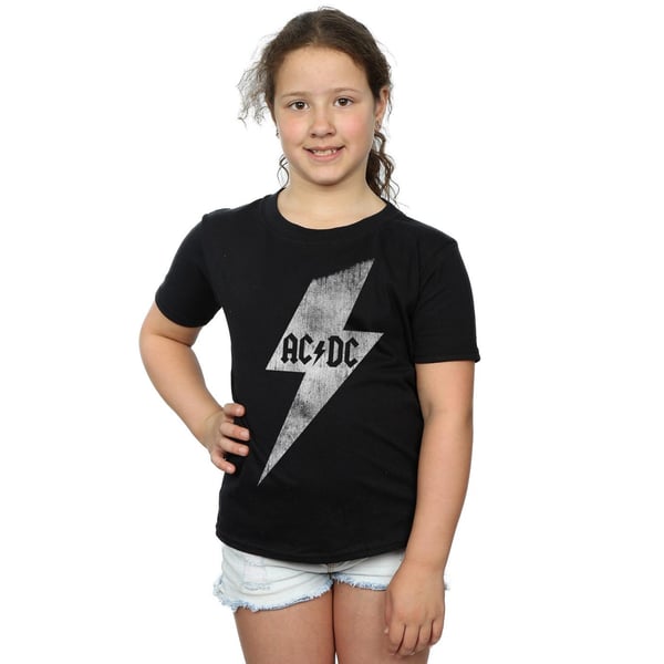 AC/DC Girls Lightning Bolt Cotton T-Shirt