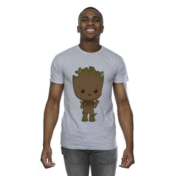 Marvel Mens I Am Groot Chibi Wave Pose T-Shirt