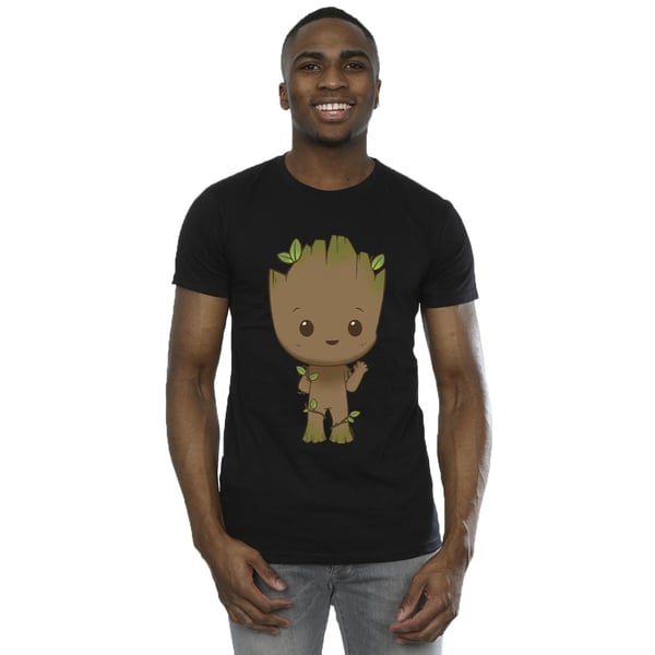 Marvel Mens I Am Groot Chibi Wave Pose T-Shirt