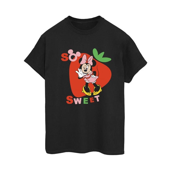 Disney naisten/naisten Minni Hiiri So Sweet Strawberry puuvillainen Boyfriend T-paita