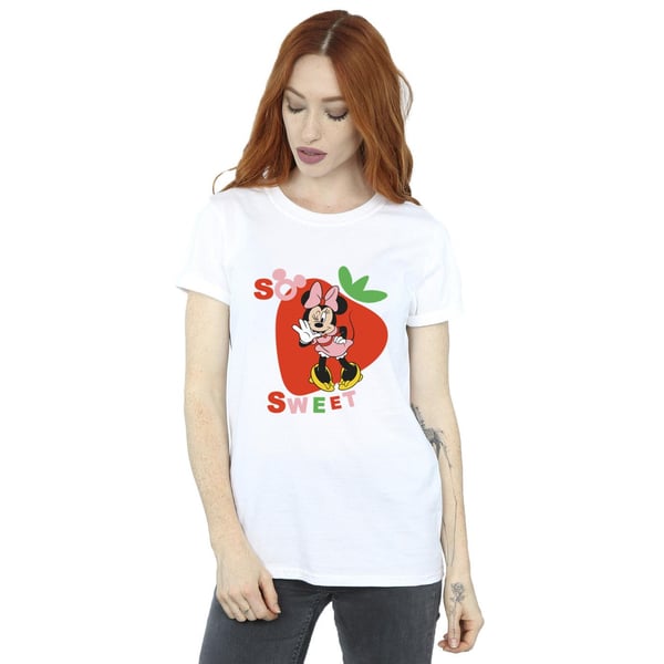 Disney Womens/Ladies Minnie Mouse So Sweet Strawberry Cotton Boyfriend T-Shirt