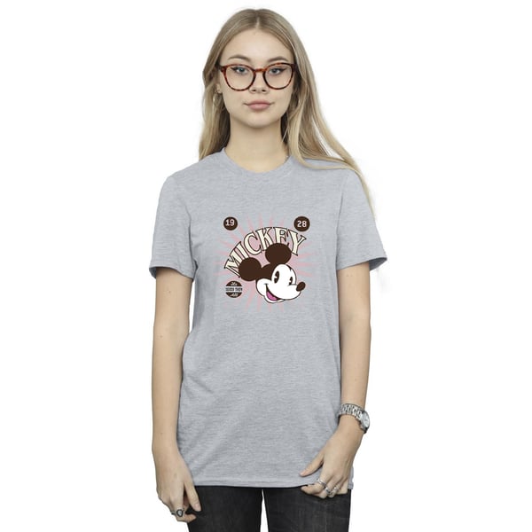 Disney Womens/Ladies Mickey Mouse Vintage Leads Them All Cotton Boyfriend T-Shirt