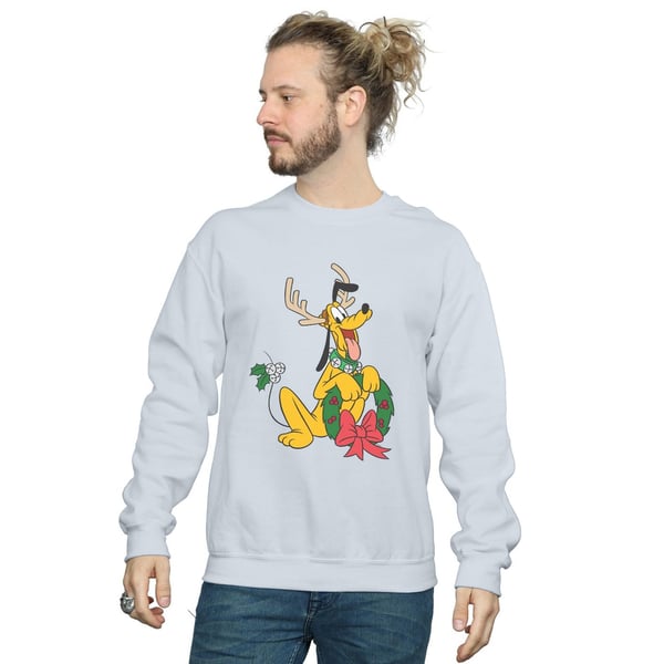 Disney Mens Pluto Christmas Reindeer Sweatshirt