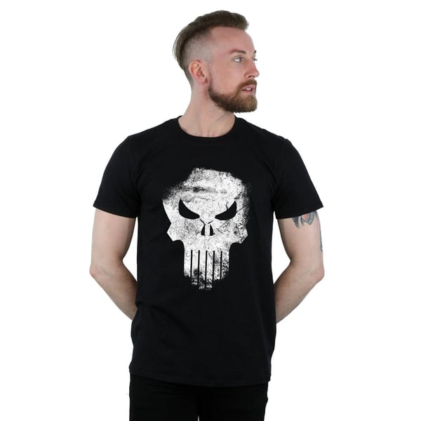 Marvel Mens The Punisher Distrressed Skull T-Shirt