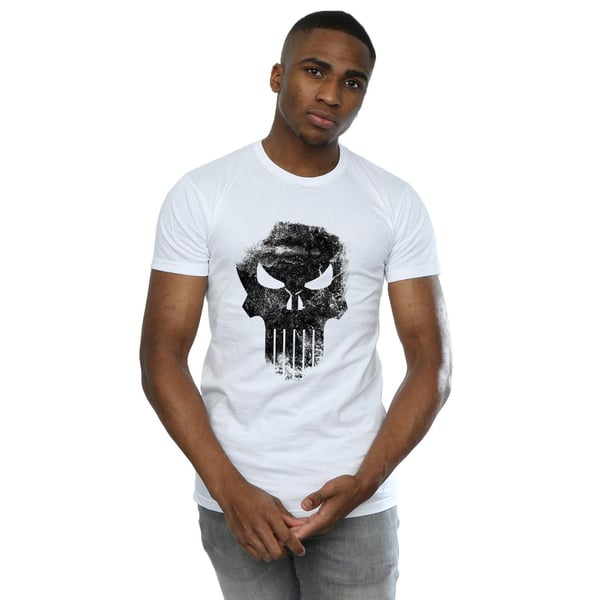 Marvel Mens The Punisher Distrressed Skull T-Shirt