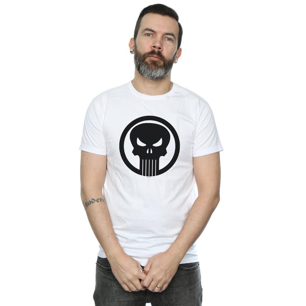 Marvel Mens The Punisher Skull Circle T-Shirt
