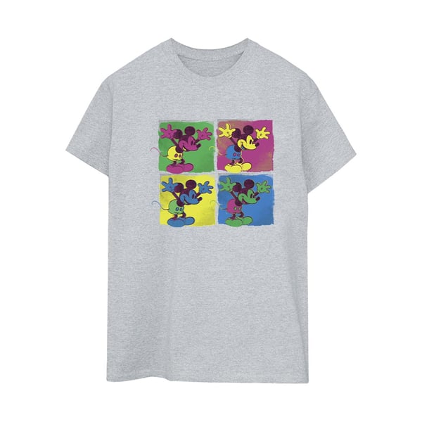 Disney Womens/Ladies Mickey Mouse Pop Art Cotton Boyfriend T-Shirt