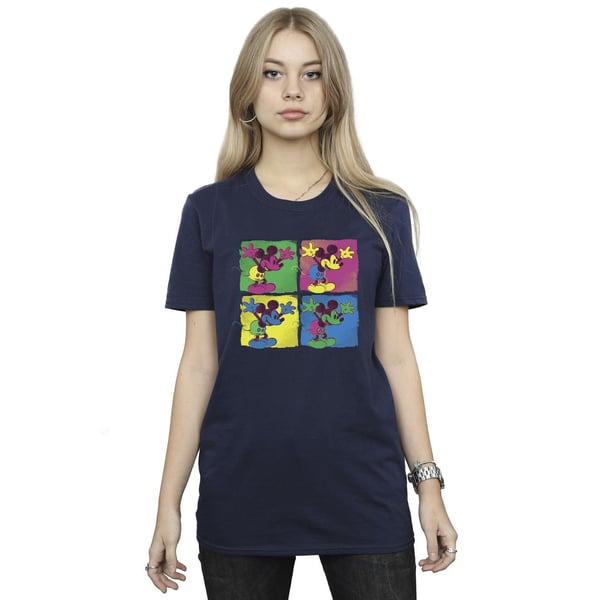 Disney Womens/Ladies Mickey Mouse Pop Art Cotton Boyfriend T-Shirt