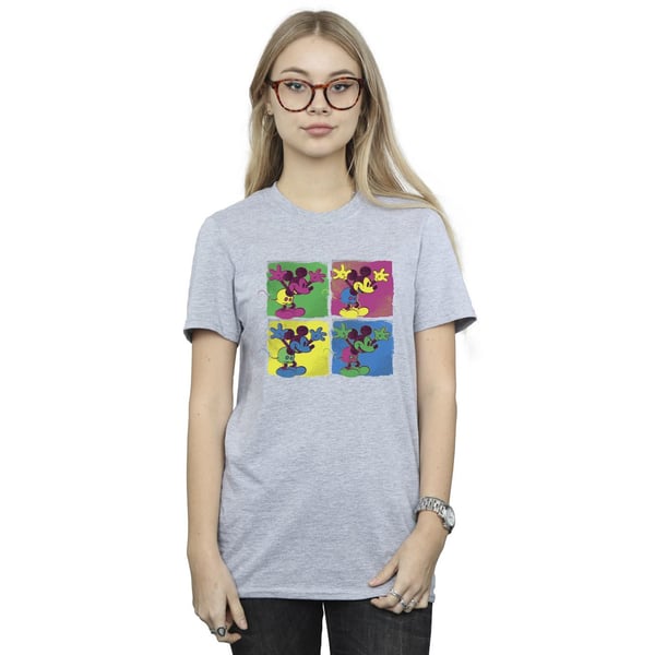 Disney Womens/Ladies Mickey Mouse Pop Art Cotton Boyfriend T-Shirt