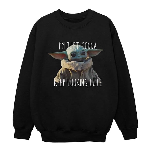 Star Wars Womens/Ladies The Mandalorian Keep Looking Cute Sweatshirt