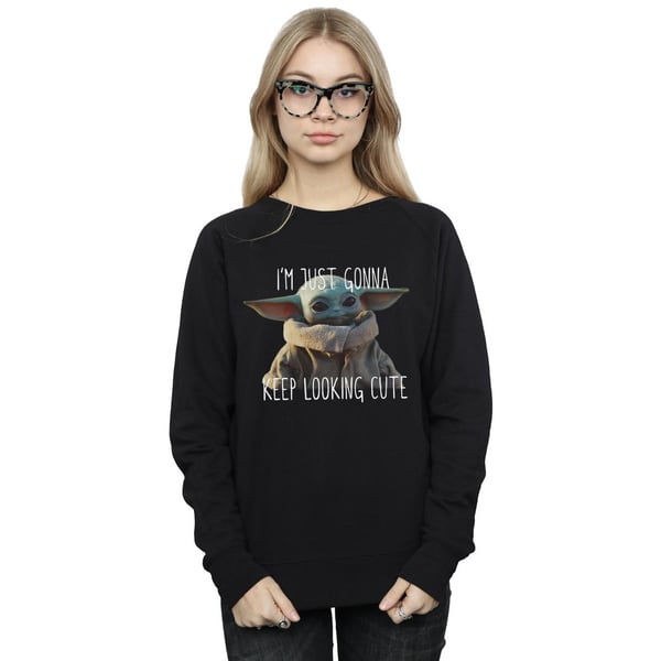 Star Wars Womens/Ladies The Mandalorian Keep Looking Cute Sweatshirt