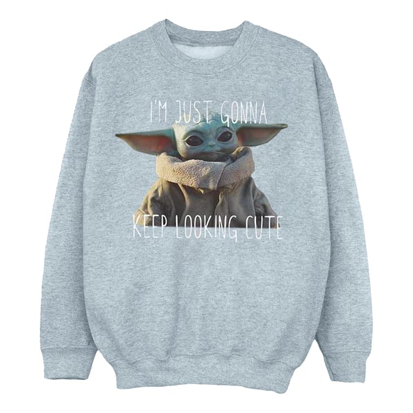 Star Wars Womens/Ladies The Mandalorian Keep Looking Cute Sweatshirt
