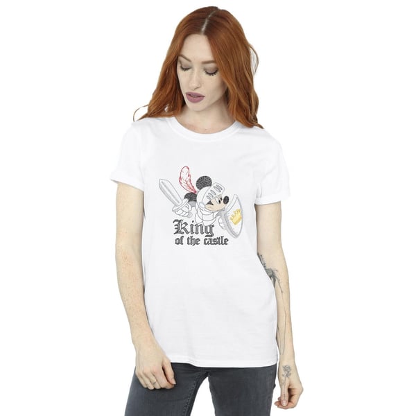 Disney Womens/Ladies Mickey Mouse King Of The Castle Cotton Boyfriend T-Shirt