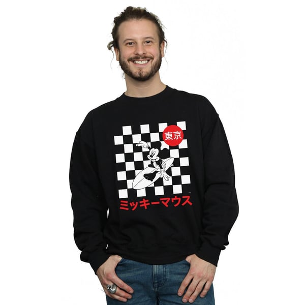 Disney Mens Mickey Mouse Surfing Sweatshirt