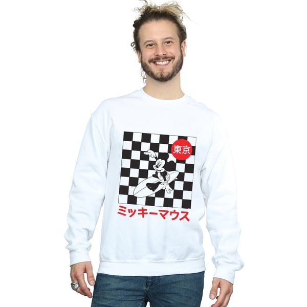 Disney Mens Mickey Mouse Surfing Sweatshirt