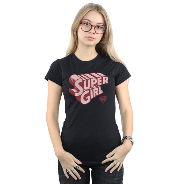 DC Comics Womens/Ladies Supergirl Retro Logo Cotton T-Shirt
