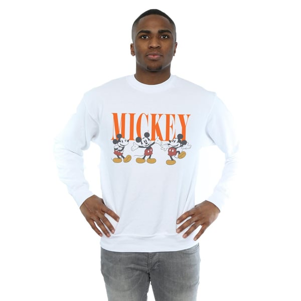 Disney Mens Mickey Mouse Poses Sweatshirt