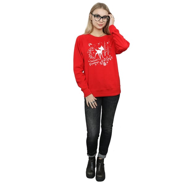 Disney Womens/Ladies Bambi Christmas Greetings Sweatshirt