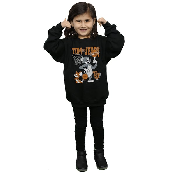 Tom And Jerry Girls Spinning Basketball Sweatshirt